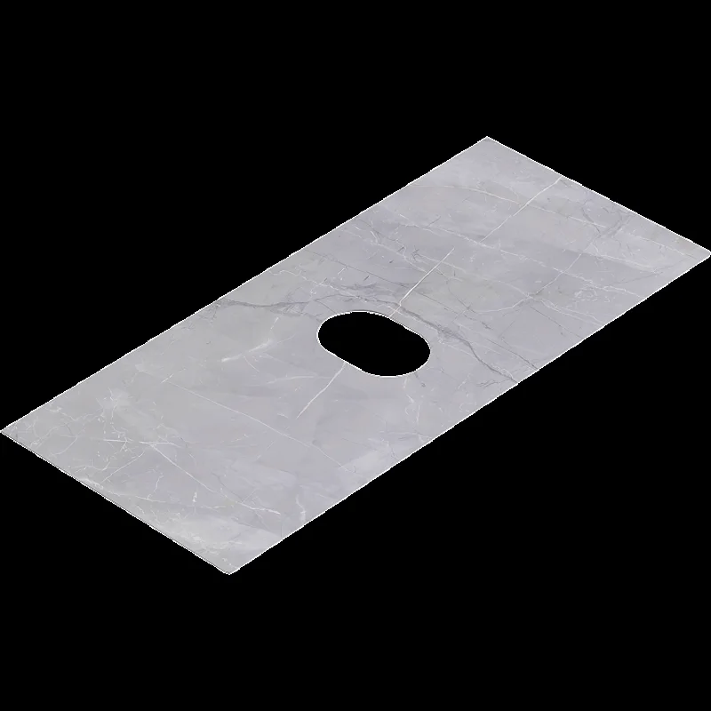 Подвесная тумба с накладным умывальником Aqwella Geometria 100см, с одним ящиком, цвет морская дюна, со столешницей серый камень