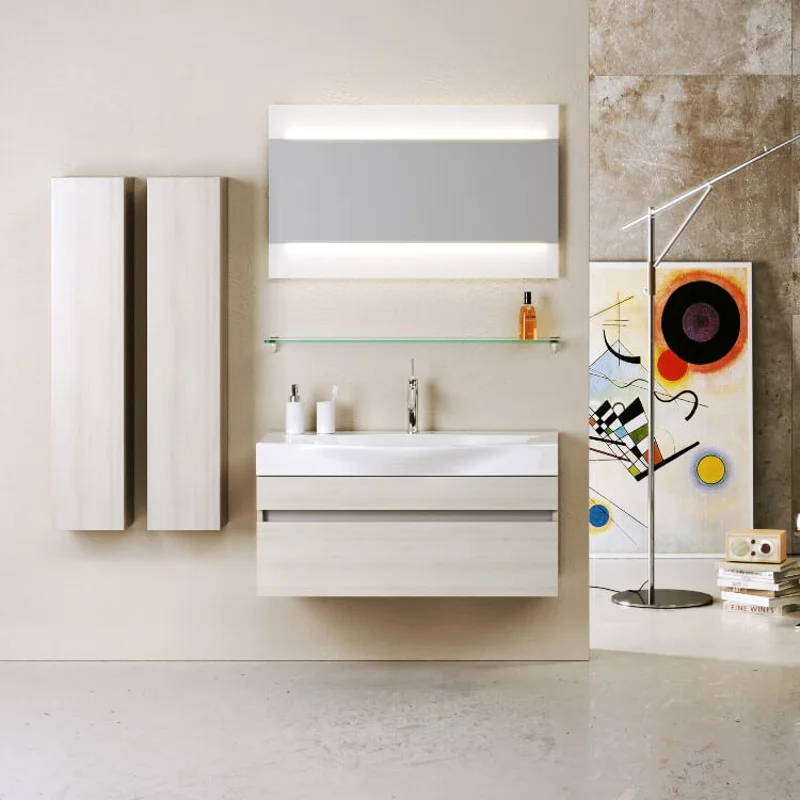 Пенал Aqwella Анкона 25 см, подвесной, белый, универсальный, An.05.25/W