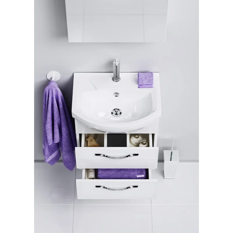 Тумба под раковину Aqwella Аллегро 50, подвесная, белый, Agr.01.05/2