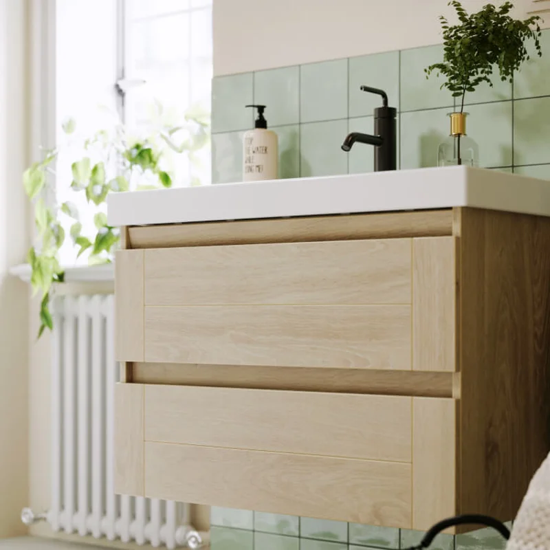 Тумба под раковину Aqwella Astrid AST0108DD, 80 см, подвесная, цвет дуб давос