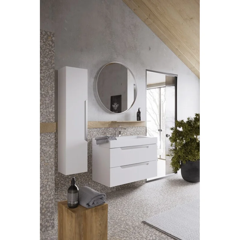 Пенал Aqwella Cube 30 см подвесной, левый/правый, белый матовый, CUB0503W