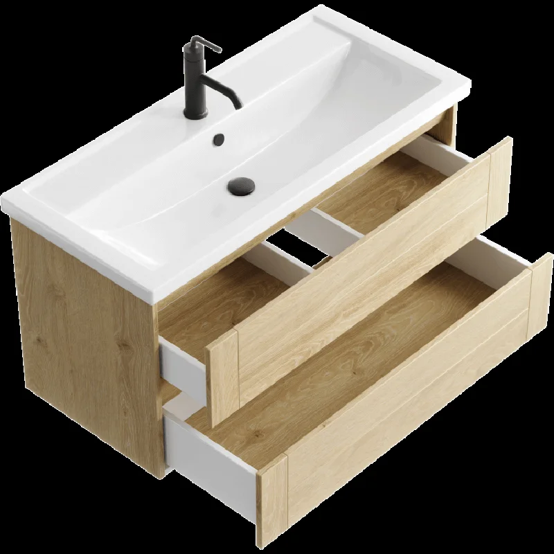 Тумба под раковину Aqwella Astrid AST0110DD, 100 см, подвесная, цвет дуб давос