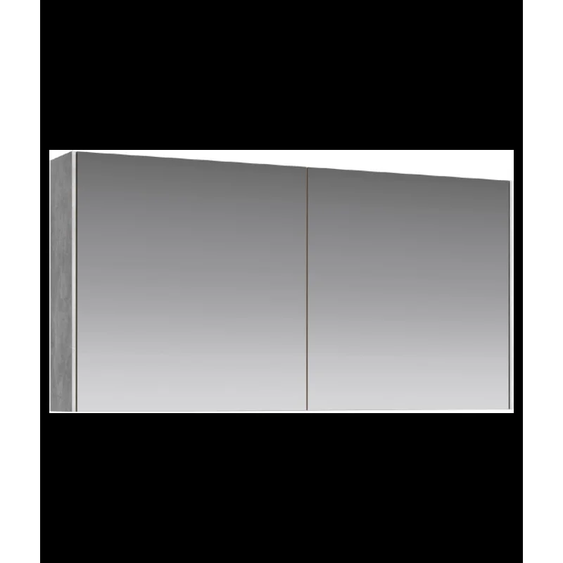 Зеркальный шкаф Aqwella Mobi 120 см, бетон светлый, MOB0412+MOB0717BS