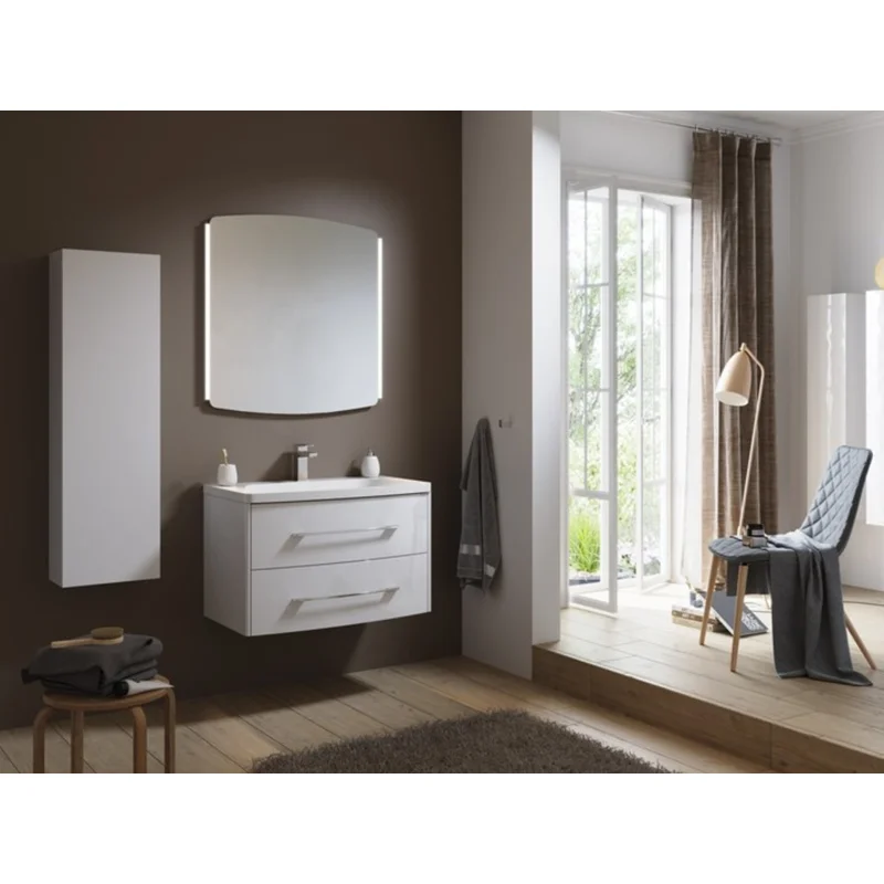 Тумба под раковину Aqwella Neringa NER0108 80, подвесная, белый