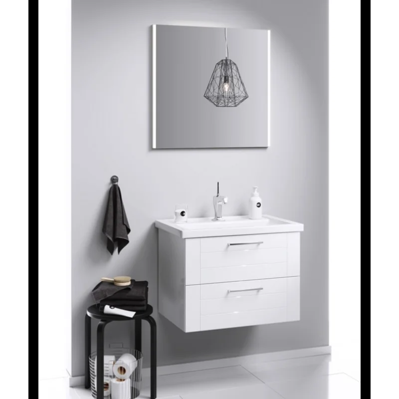 Тумба под раковину Aqwella Манчестер 80, подвесная, белый, MAN01082
