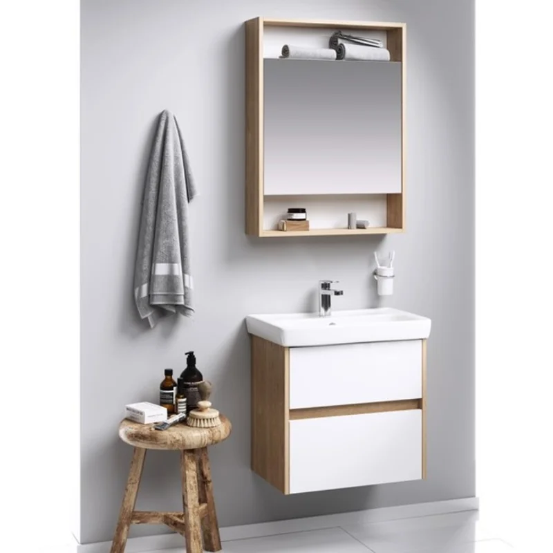 Тумба под раковину Aqwella Сити 60, подвесная, дуб балтийский, CI0106DB