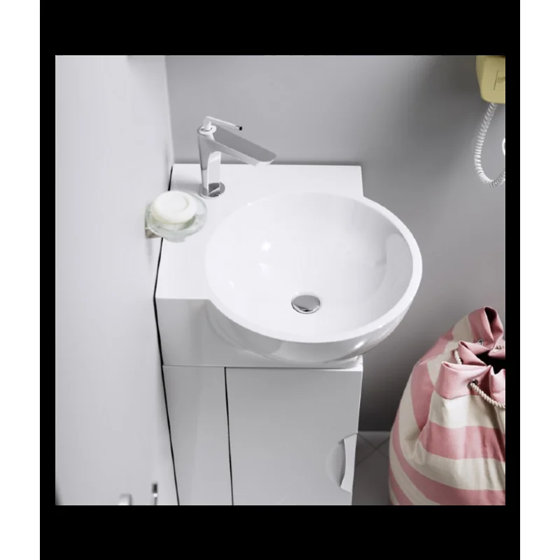 Тумба под раковину Aqwella Рио 45 Rio.01.04 угловая Белая