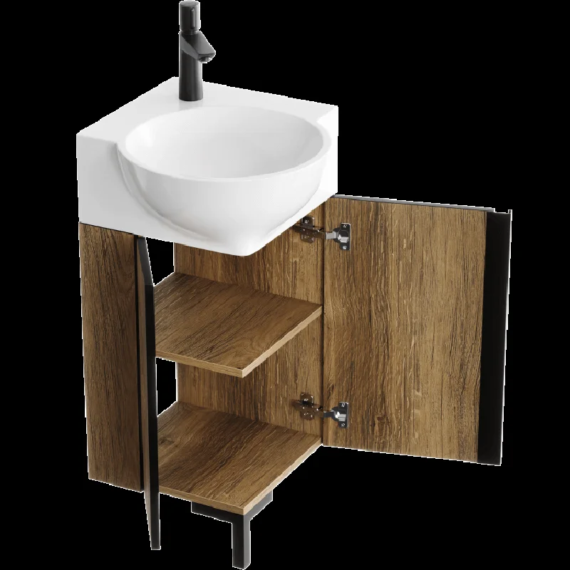 Тумба под раковину Aqwella Porto 45 см напольная, дуб балтийский, POR0104DB