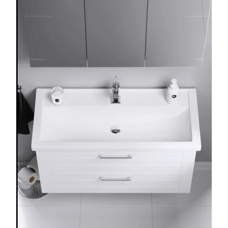 Тумба под раковину Aqwella Манчестер 100, подвесная, белый, MAN01102