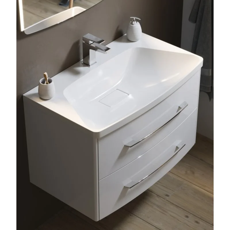 Тумба под раковину Aqwella Neringa NER0108 80, подвесная, белый