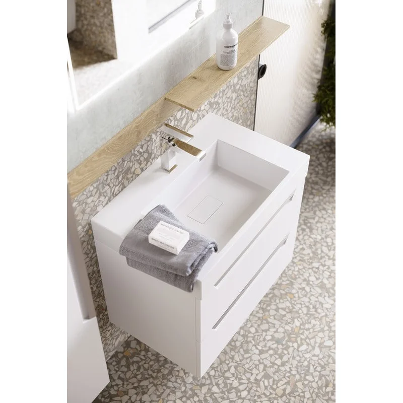 Тумба под раковину Aqwella Cube 70 см подвесная, серый матовый, CUB0107GR