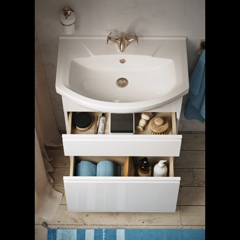 Тумба под раковину Aqwella Rodos ROD01072N, 75 см, напольная, цвет белый