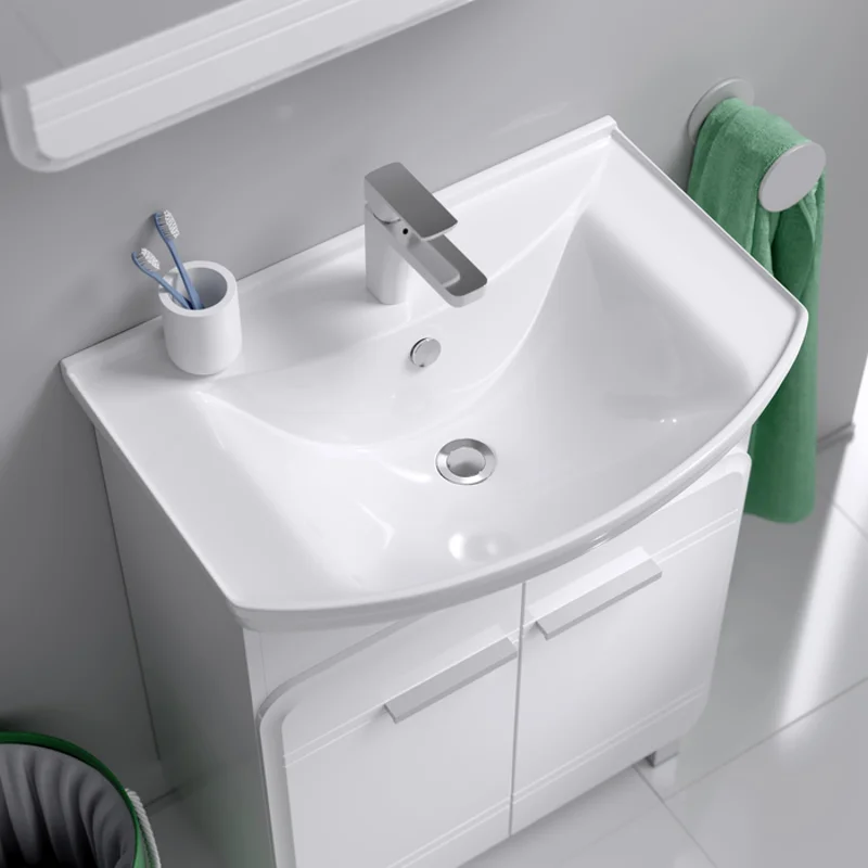 Тумба под раковину Aqwella Корсика 65, напольная, белый, Kor.01.06