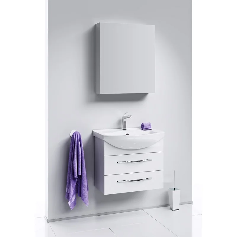 Тумба под раковину Aqwella Аллегро 65, подвесная, белый, Agr.01.06/2