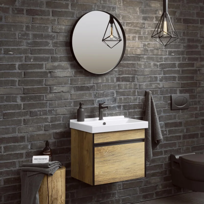 Тумба под раковину Aqwella Urban URB0106DB, 60 см, подвесная, цвет дуб балтийский