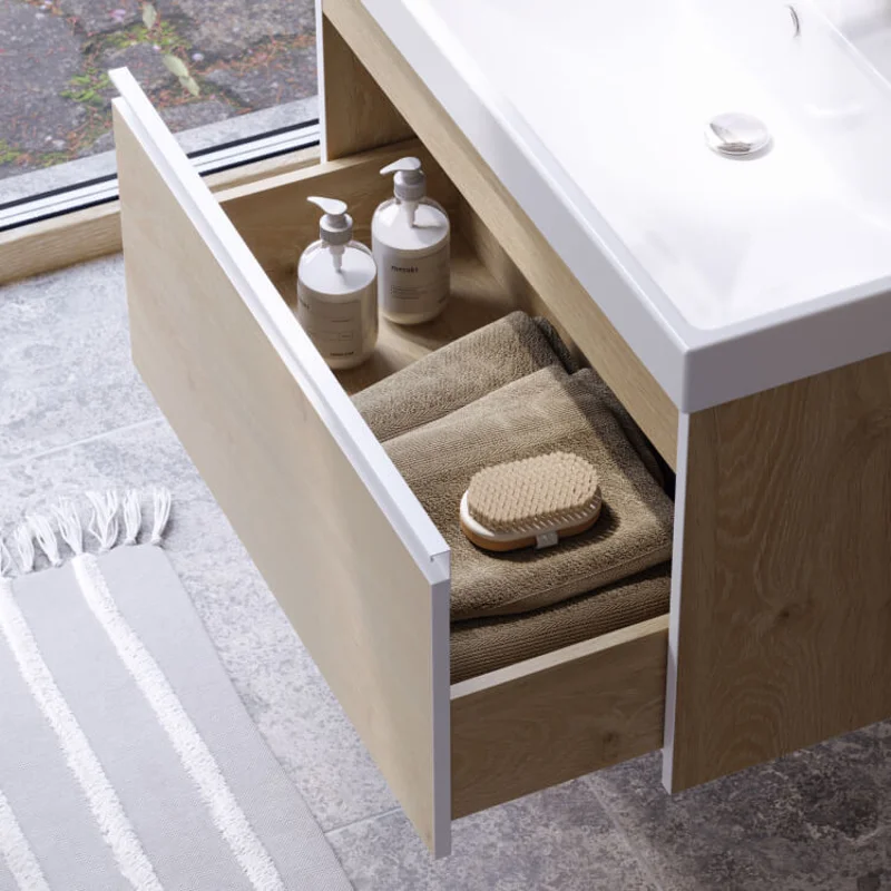 Тумба под раковину Aqwella Urban URB0110DD, 100 см, подвесная, цвет дуб давос