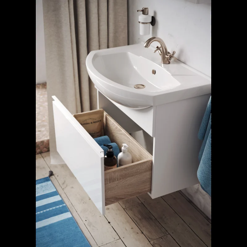 Тумба под раковину Aqwella Rodos ROD01101, 105 см, подвесная, цвет белый