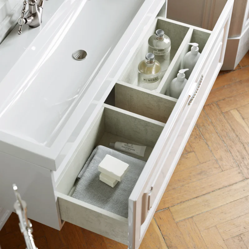 Тумба под раковину Aqwella Empire 80, подвесная, белый, Emp.01.08/W