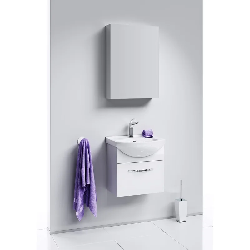 Тумба под раковину Aqwella Аллегро 50, подвесная, белый, Agr.01.05/1