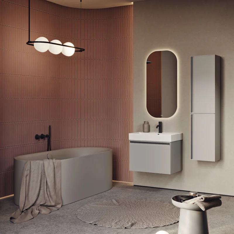 Пенал Aqwella Pure PUR0535ST, 35 см, подвесной, цвет серый туман серый