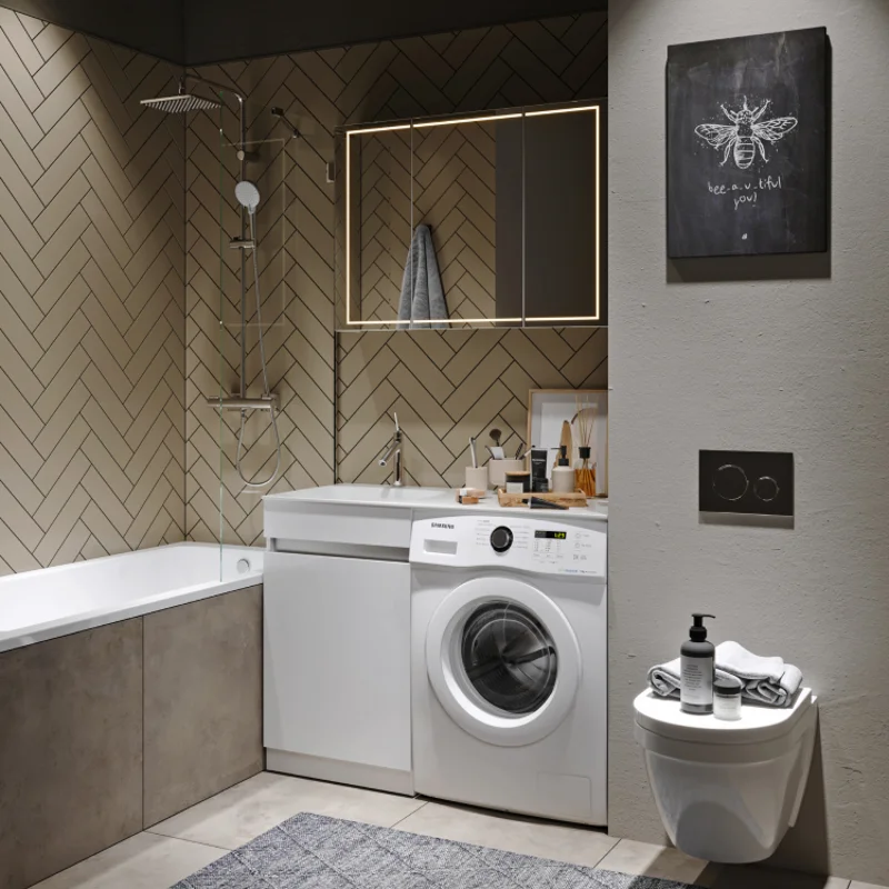 Зеркальный шкаф Aqwella Simplex В10 SLX0410, 100 см с подсветкой, белый