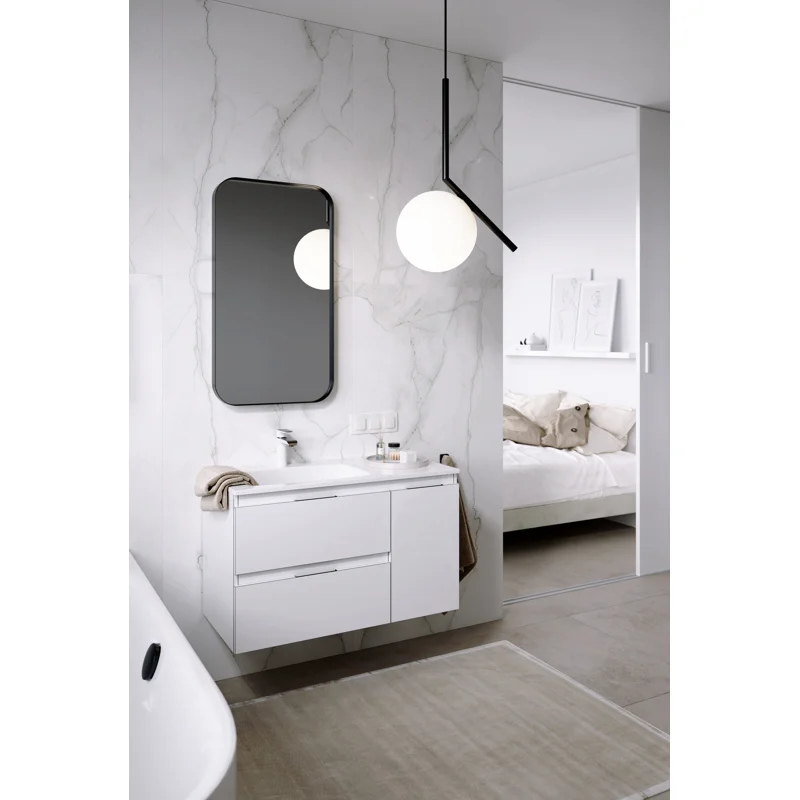 умба под раковину Aqwella Accent 90 подвесная, левая, белый, ACC0109LW