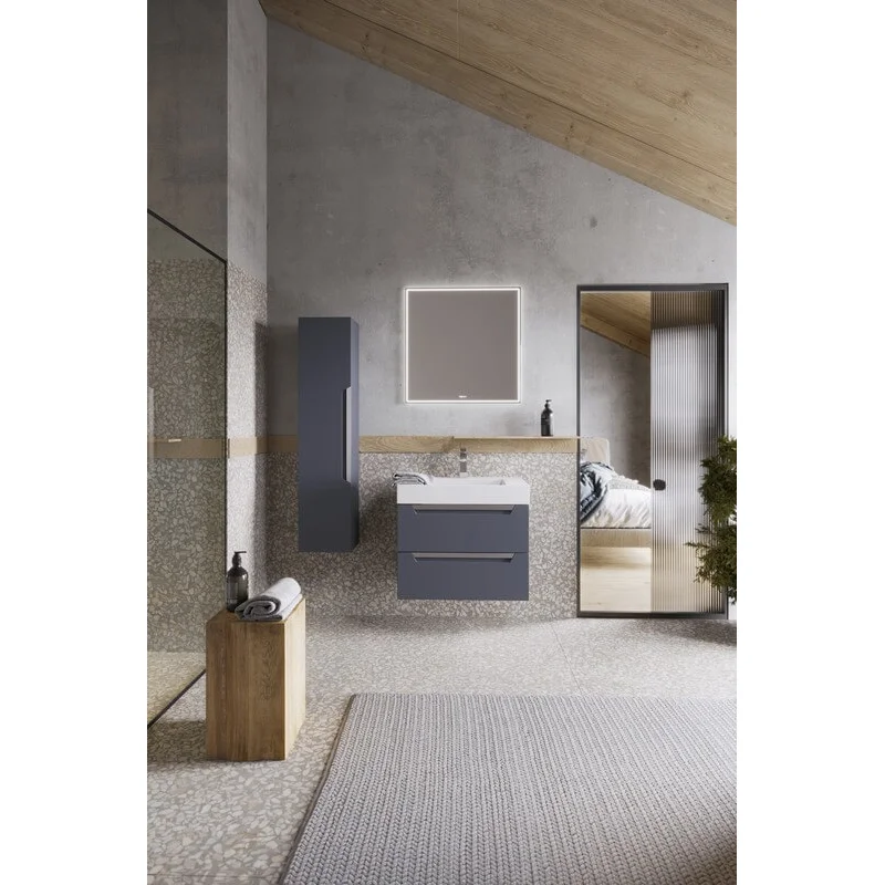 Тумба под раковину Aqwella Cube 70 см подвесная, серый матовый, CUB0107GR