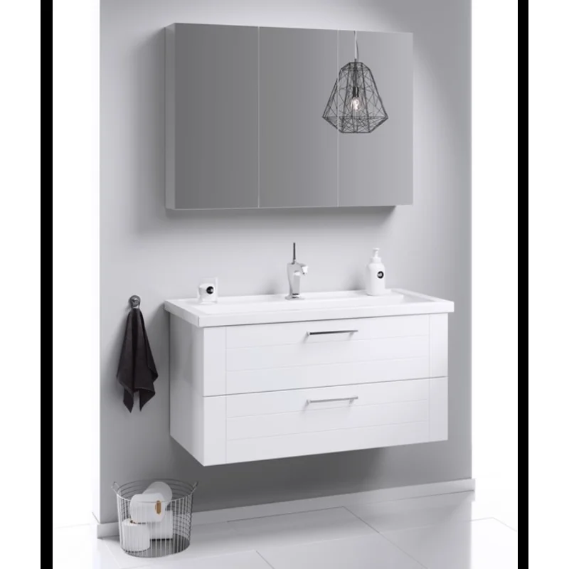 Тумба под раковину Aqwella Манчестер 100, подвесная, белый, MAN01102