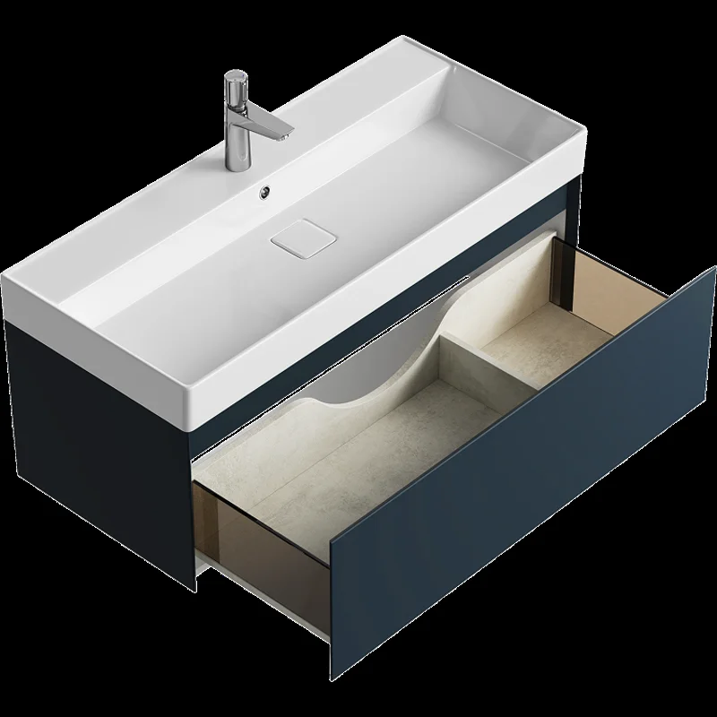 Подвесная тумба Aqwella Geometria 100см, с одним ящиком, цвет серы