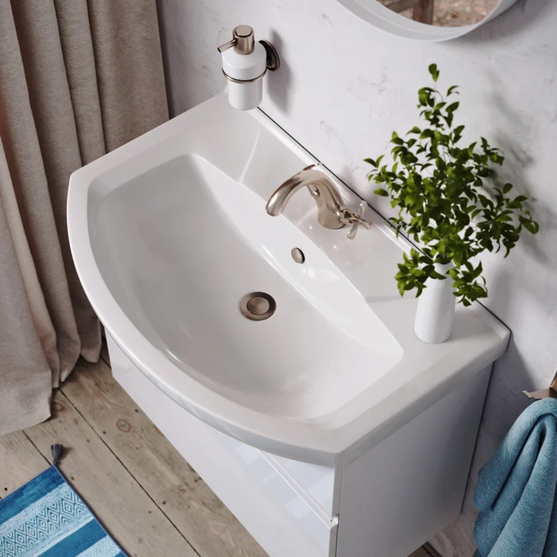 Тумба под раковину Aqwella Rodos ROD01071, 75 см, подвесная, цвет белый