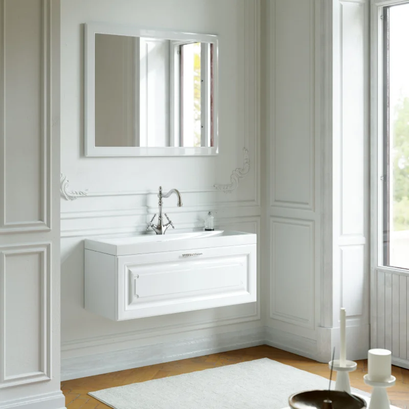 Тумба под раковину Aqwella Empire 80, подвесная, белый, Emp.01.08/W