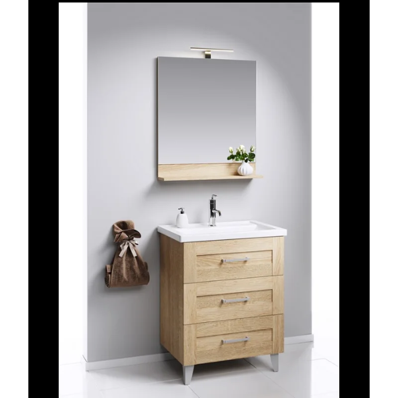 Тумба под раковину Aqwella Фостер 70, напольная, дуб сонома, FOS01073DS