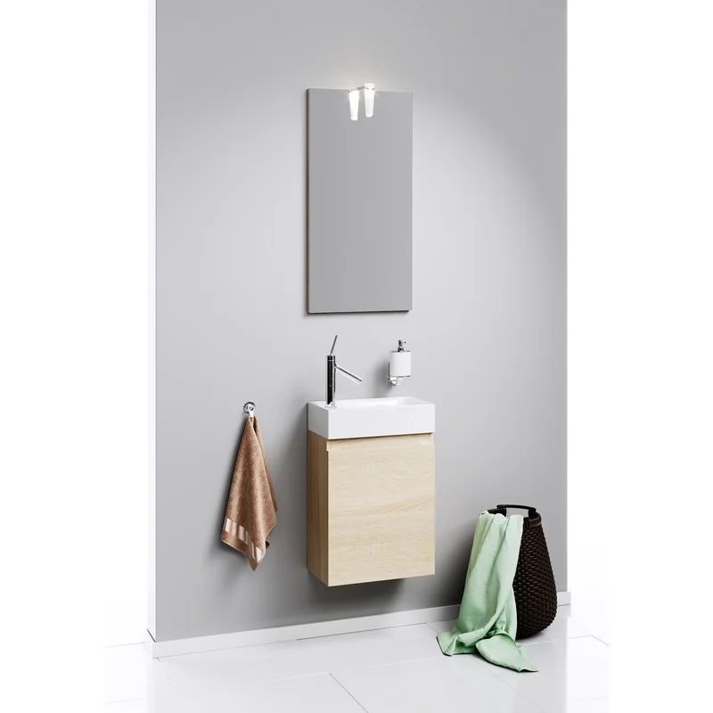 Тумба под раковину Aqwella Леон-МР 40, подвесная, дуб сонома, Ln-MP.01.04/DS