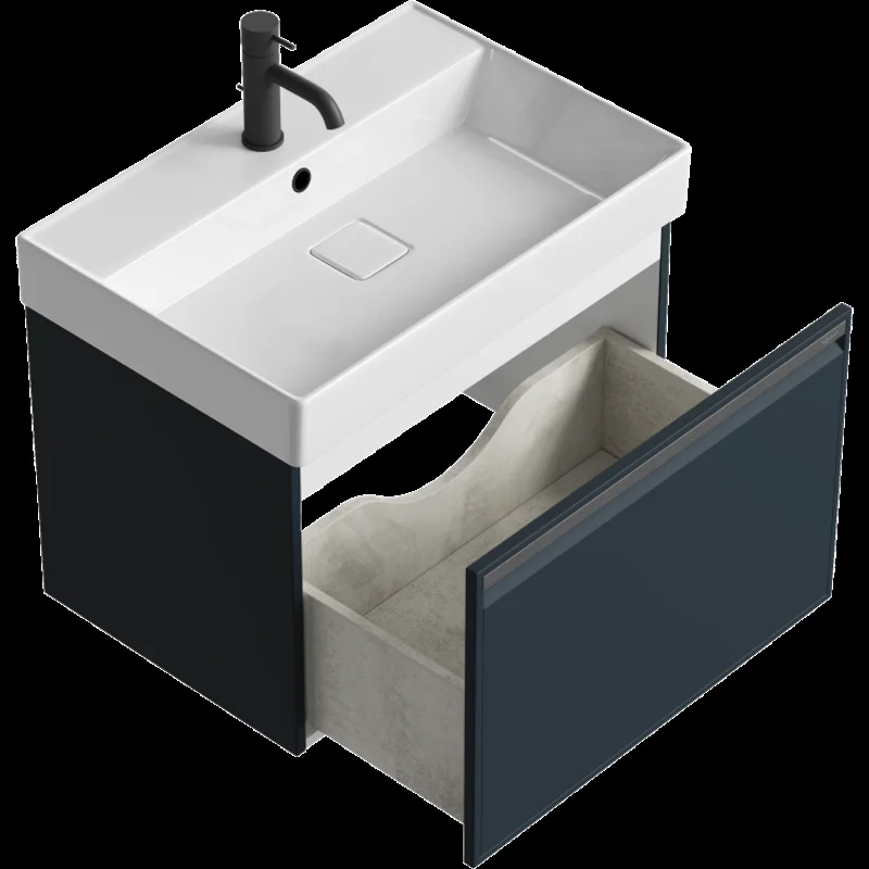 Тумба под раковину Aqwella Pure PUR0165GRM, 65 см, подвесная, цвет серый матовый