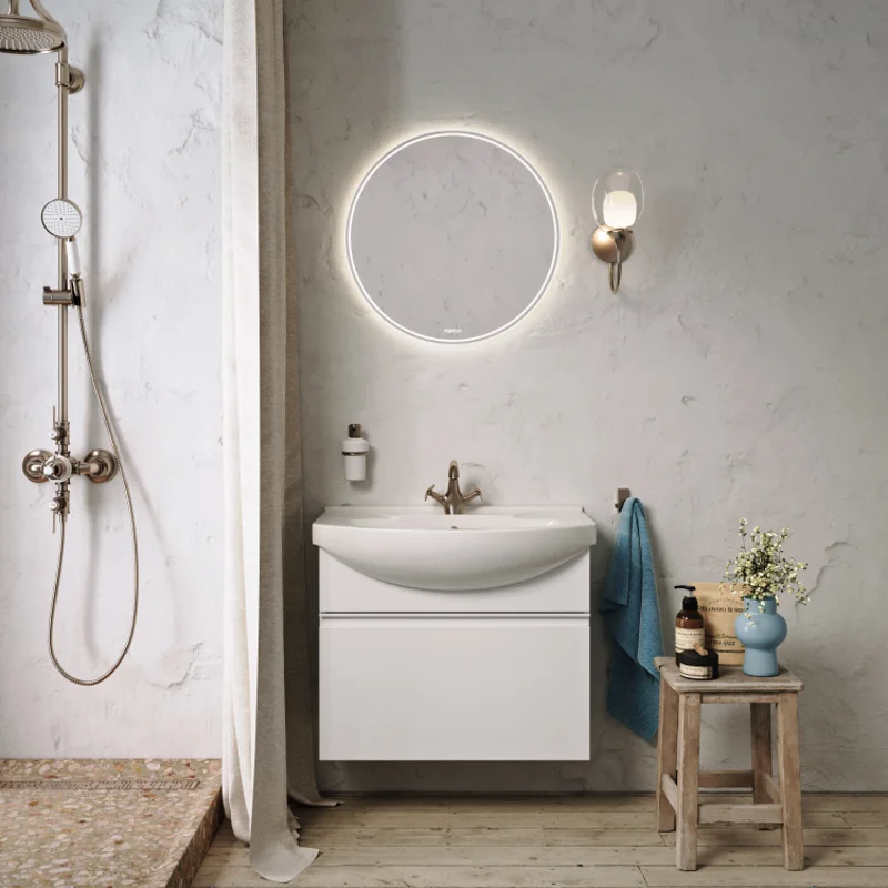 Тумба под раковину Aqwella Rodos ROD01071, 75 см, подвесная, цвет белый