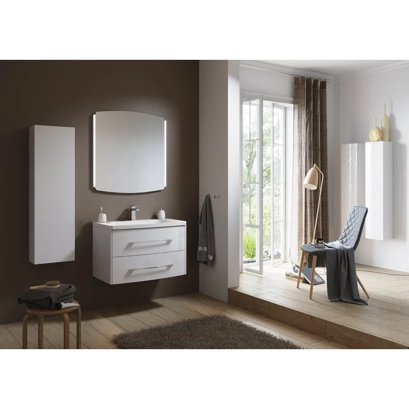 Пенал Aqwella Анкона 25 см, подвесной, белый, универсальный, An.05.25/W