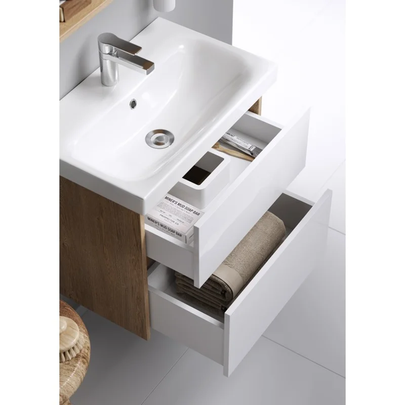 Тумба под раковину Aqwella Сити 60, подвесная, дуб балтийский, CI0106DB