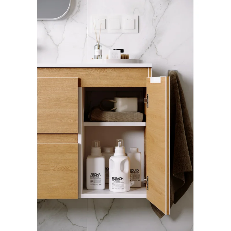 Тумба под раковину Aqwella Accent 90 подвесная, левая, дуб золотой, ACC0109LDZ