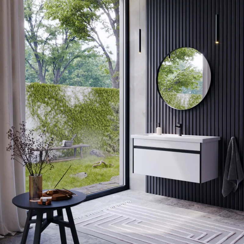 Тумба под раковину Aqwella Urban URB0110W, 100 см, подвесная, цвет белый