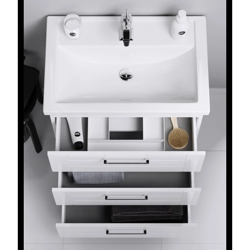 Тумба под раковину Aqwella Манчестер 80, напольная, белый, MAN01083