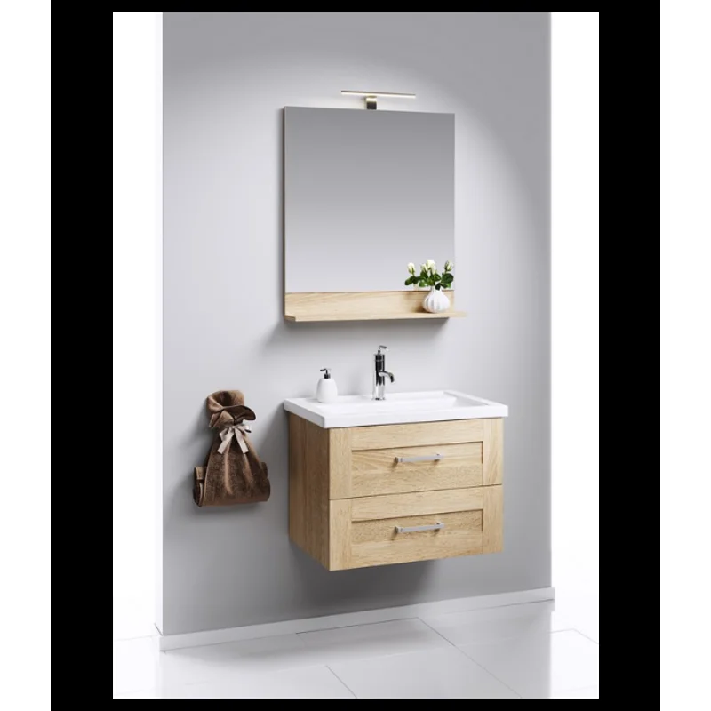 Тумба под раковину Aqwella Фостер 60, подвесная, дуб сонома, FOS01062DS