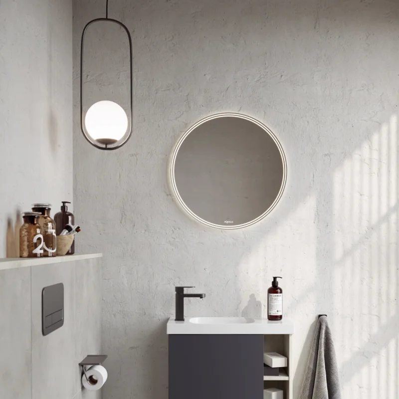 Зеркало Aqwella Moon C 80 MOON0208CH с подсветкой и подогревом с бесконтактным выключателем