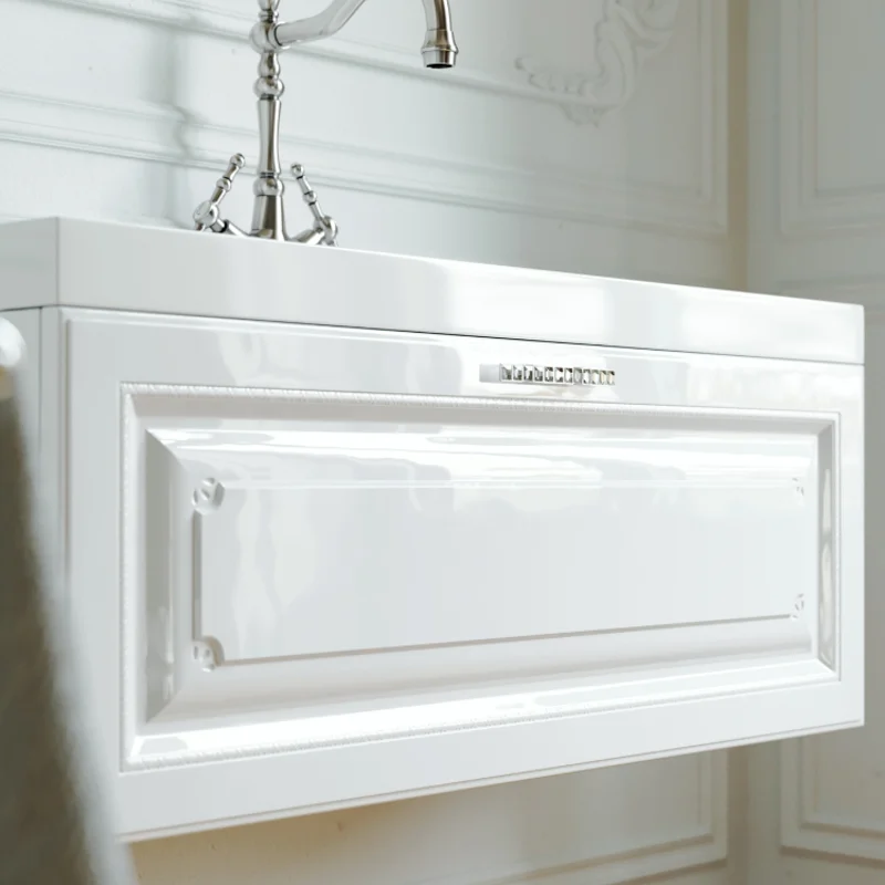 Тумба под раковину Aqwella Empire 80, подвесная, белый, Emp.01.08/W