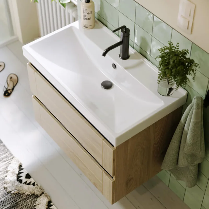 Тумба под раковину Aqwella Astrid AST0108DD, 80 см, подвесная, цвет дуб давос