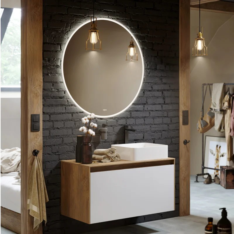 Зеркало Aqwella Moon A 80 MOON0208AH с подсветкой и подогревом с бесконтактным выключателем