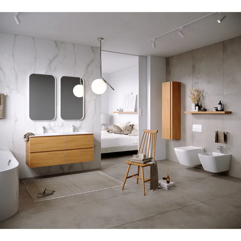 Тумба под раковину Aqwella Accent 120 подвесная, дуб золотой, ACC0112DZ