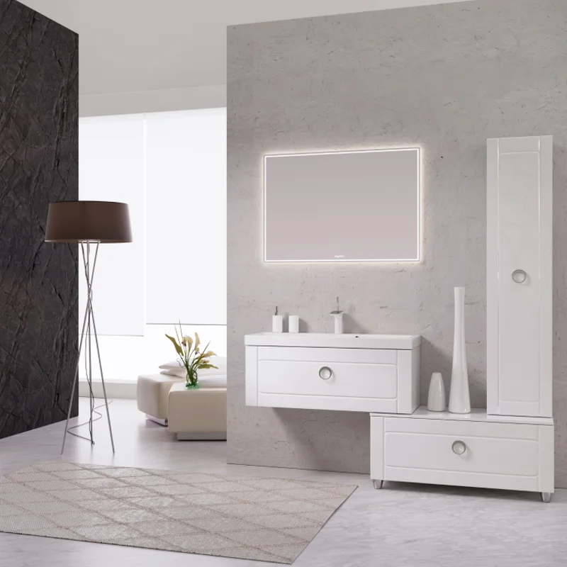 Тумба под раковину Aqwella Infinity 100, подвесная, белый, Inf.01.10/001