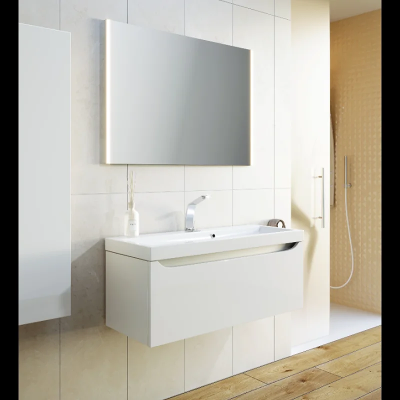 Тумба под раковину Aqwella Verona 100, подвесная, белый, Ver.01.10/W