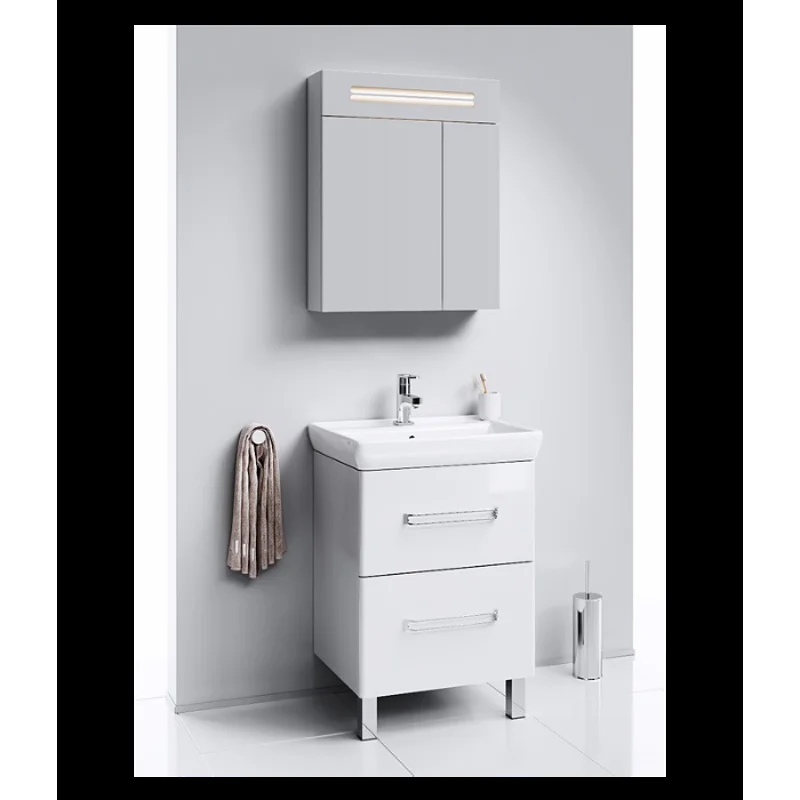 Тумба под раковину Aqwella Нео 60, подвесная, белый, Neo.01.06