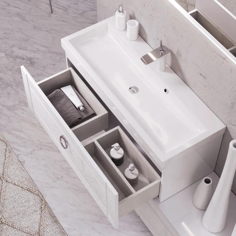 Тумба под раковину Aqwella Infinity 100, подвесная, белый, Inf.01.10/001